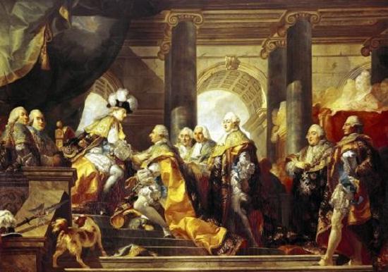Gabriel-Francois Doyen Louis XVI recoit a Reims les hommages des chevaliers du Spain oil painting art